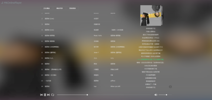 PHP在线音乐播放器源码 MKOnlinePlayer v2.4修复版-流口水的鱼